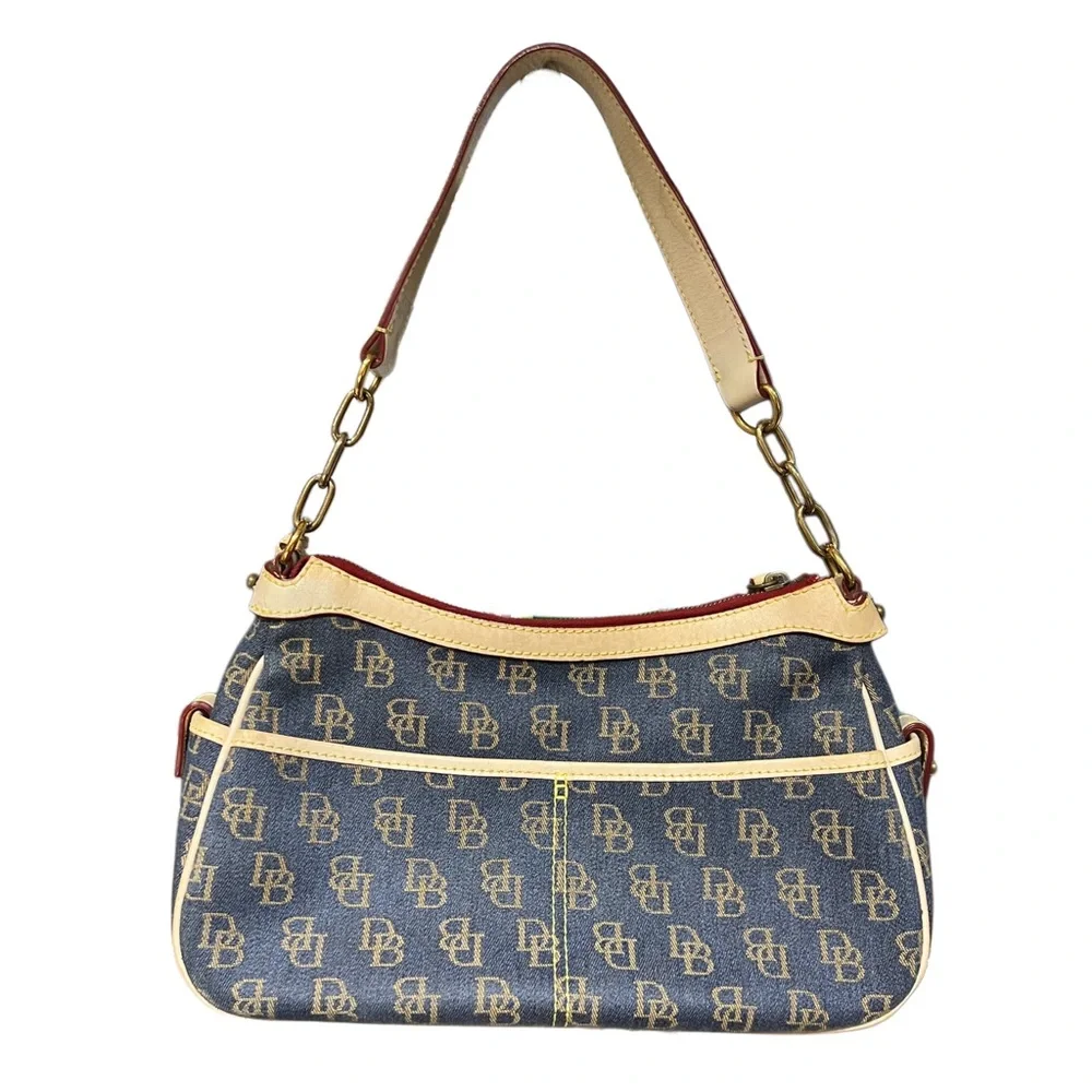 Dooney & Bourke Navy and Cream Shoulder Bag - Picture 2 of 6
